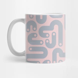 JELLY BEANS Squiggly New Wave Postmodern Abstract 1980s Geometric in Silver Gray with Soft Pink Dots - UnBlink Studio by Jackie Tahara Mug